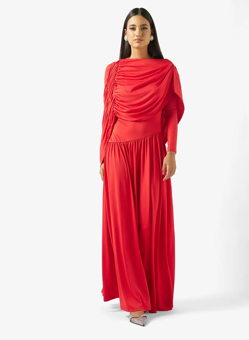 Khizana  Draped A-line Dress for Women | Best Price UAE